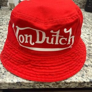 Von Dutch Vibrant Red Bucket Hat